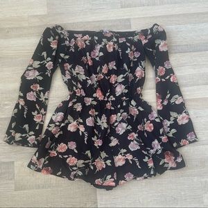 Toni Floral Off the Shoulder Romper